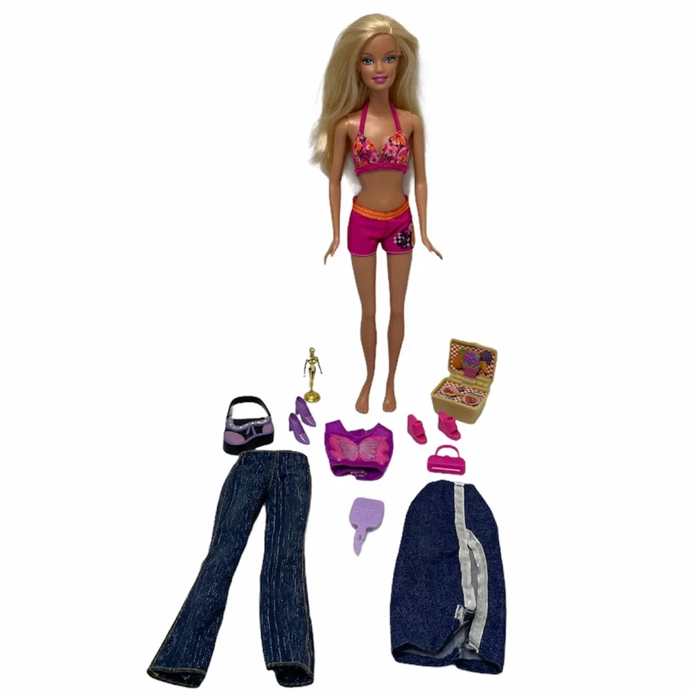 Beach Barbie Doll Bundle Barbie Clothes & Accessories Lot Set